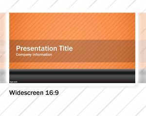 Turuncu Geniş Ekran PowerPoint Şablon