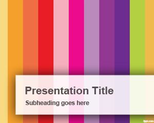Vertical Colorful Bars PowerPoint Template