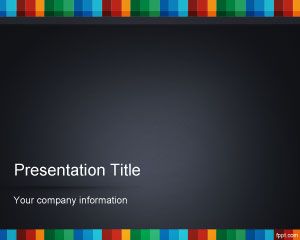 Modèle de bande de couleur PowerPoint