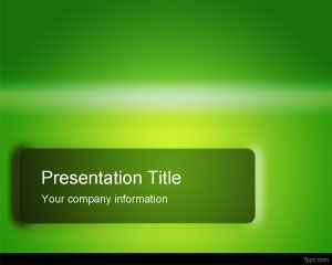 Green Template PowerPoint lucioasă