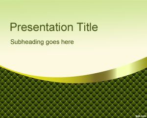 绿色卷毛的PowerPoint模板