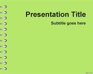 Plantilla de PowerPoint Tarea Escuela Verde