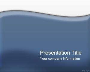 Глянцевая Шаблон PowerPoint Синий