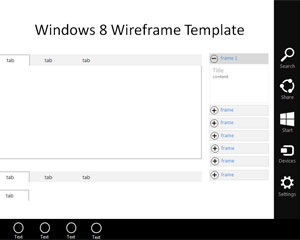 PowerPointのためのWindows 7のワイヤフレームテンプレート