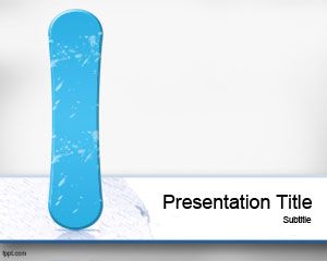 Snowboard PowerPoint șablon