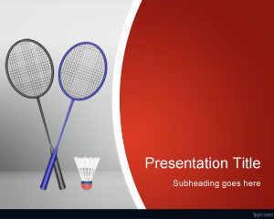 Badminton PowerPoint șablon