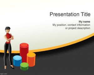 เทมเพลตแผนธุรกิจหญิง PowerPoint