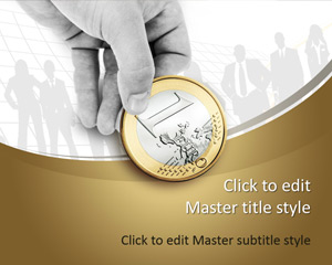 Ücretsiz 1 Euro Coin PowerPoint Şablon