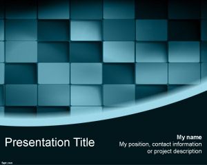 Шаблон 3D Blue Blocks PowerPoint