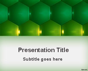 Template hijau segi enam PowerPoint