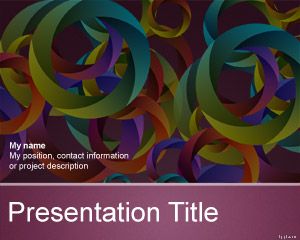 Abstrakcyjne koła Multicolor PowerPoint Template
