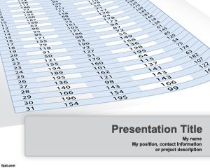 Шаблон электронной таблицы PowerPoint