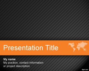 Dünya Turuncu PowerPoint Şablon