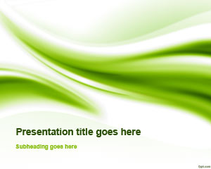 Green Abstract Curves PowerPoint Template Green Abstract Curves PowerPoint Template