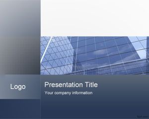 Professional albastru Corporate Office PowerPoint Template