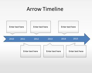 Strzałka Timeline Szablon Diagram PowerPoint