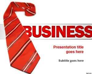 Template Red Tie Bisnis PowerPoint