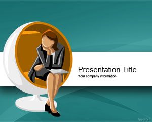 Template Scholarship PowerPoint Mulher Executiva