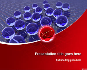 Szablon 3D Spheres Przywództwo PowerPoint