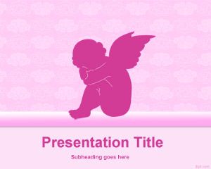 Szablon tła Baby Angel for PowerPoint