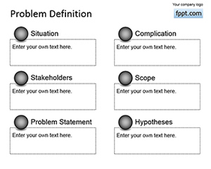 Gratuit simplu șablon PowerPoint Problemă Definiție