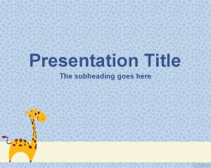Zürafa PowerPoint Şablonu