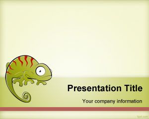 Plantilla de PowerPoint camaleón