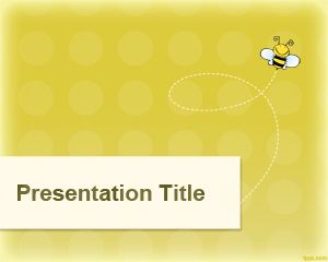 Żółty Szablon Wasp PowerPoint