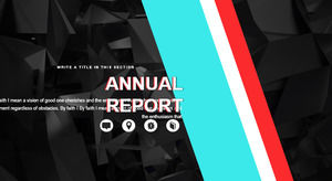 Plantilla de PPT del informe anual de resumen de trabajo anual de elementos europeos y americanos de estilo fantasma 3D