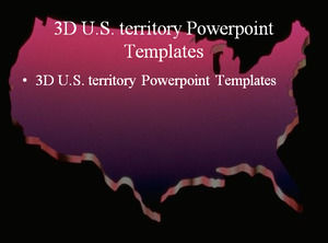 3D美国领土PPT模板