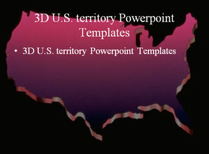 3D 미국 영토 파워 포인트 템플릿