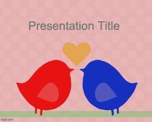 Kocham szablon PowerPoint Birds