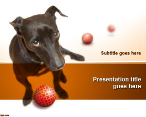 犬PowerPointのテンプレートを採用