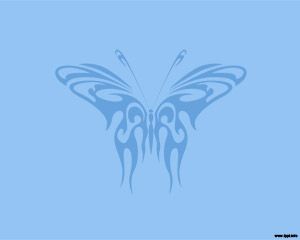 Blue Butterfly PPT Template