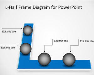 L-Half Bingkai Diagram Timeline untuk PowerPoint