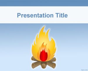 Костер Шаблон PowerPoint Костер Шаблон PowerPoint
