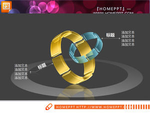 5 rondas de movimiento circular 3d 3d PPT transparente tabla descarga