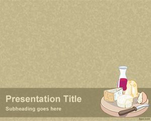 Formaggio e vino PowerPoint Template