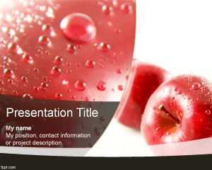 Red Apple PowerPoint Şablon