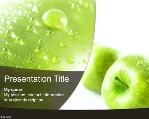 Modèle d'Apple PowerPoint vert