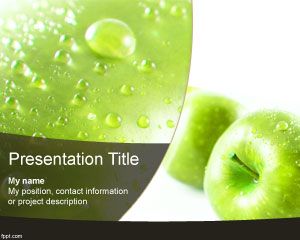 Plantilla verde de Apple PowerPoint