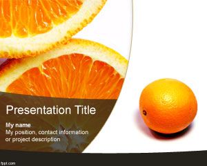 Bezpłatny sok pomarańczowy Szablon PowerPoint