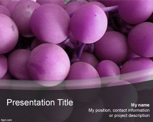 紫葡萄的PowerPoint模板