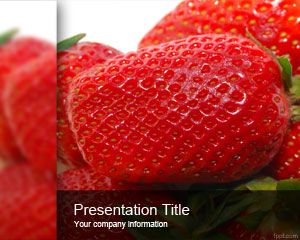 草莓的PowerPoint模板