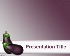 Bakłażan PowerPoint Template