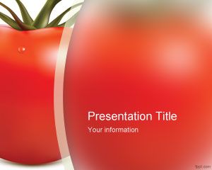 Plantilla de tomate fresco PowerPoint