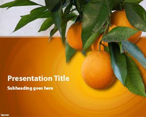 Szablon Orange Tree PowerPoint