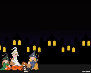 Halloween-Nacht Powerpoint-Vorlage
