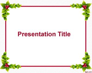 圣诞节框架的PowerPoint模板