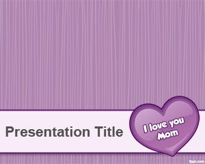 紫母親節的PowerPoint模板